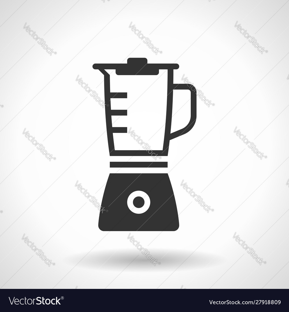 Monochromatic blender icon with hovering effect