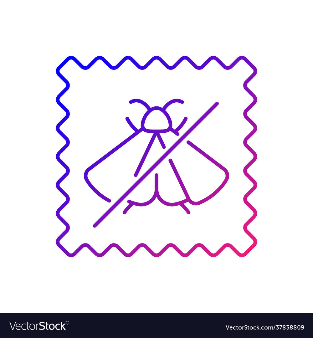 Moth repellent fabric feature gradient linear icon