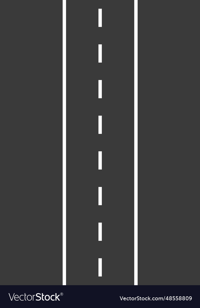 Road with markings options straight strip Vector Image