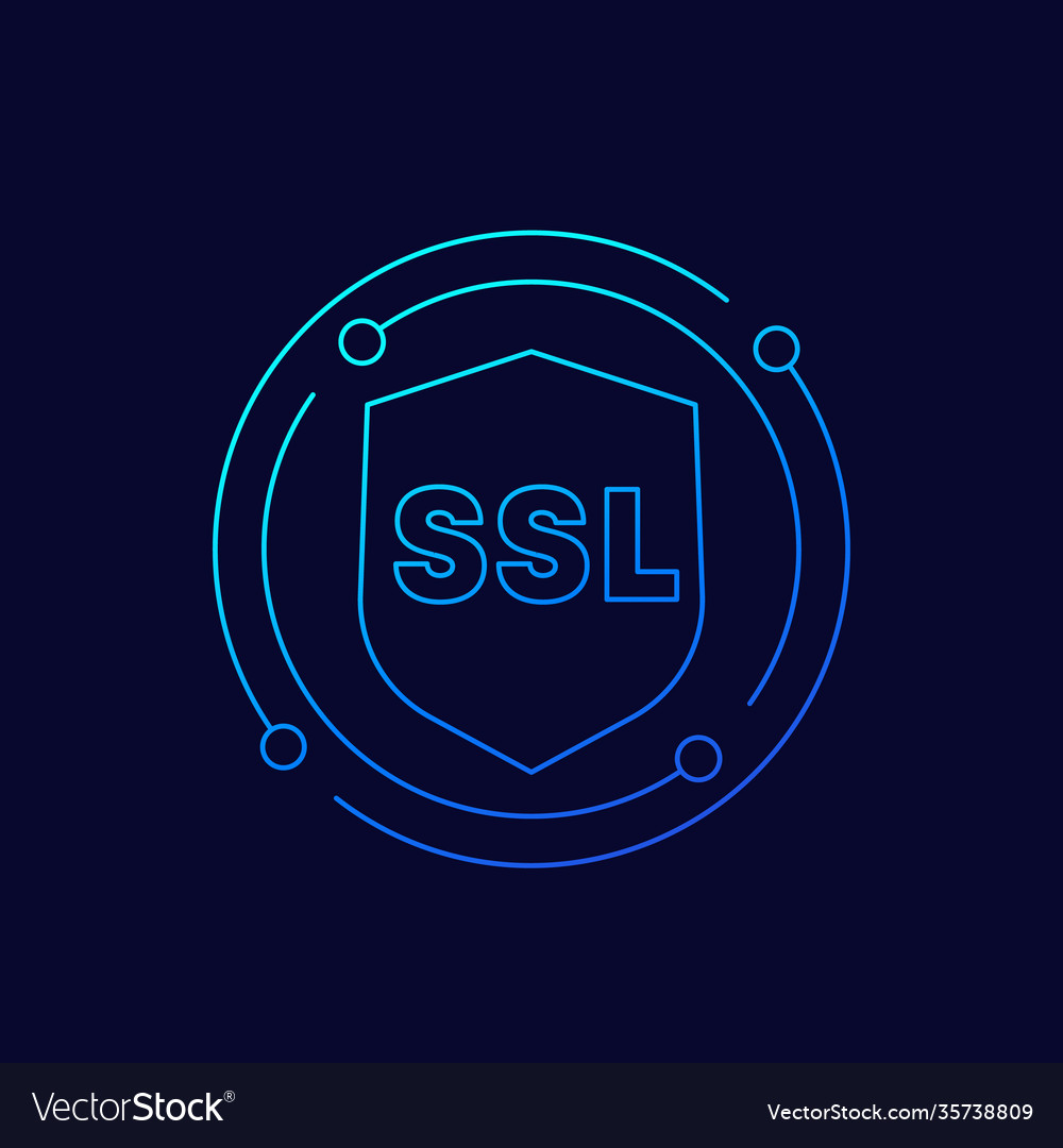 Ssl sichere Linie Symbol für Web