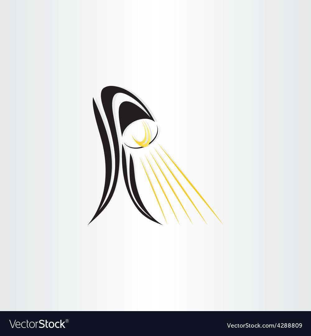 Table lamp stylized icon design