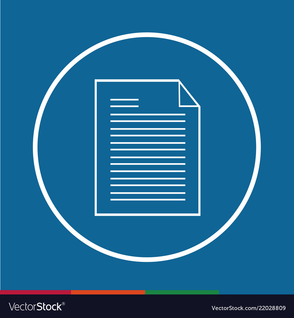 Thin line document icon design