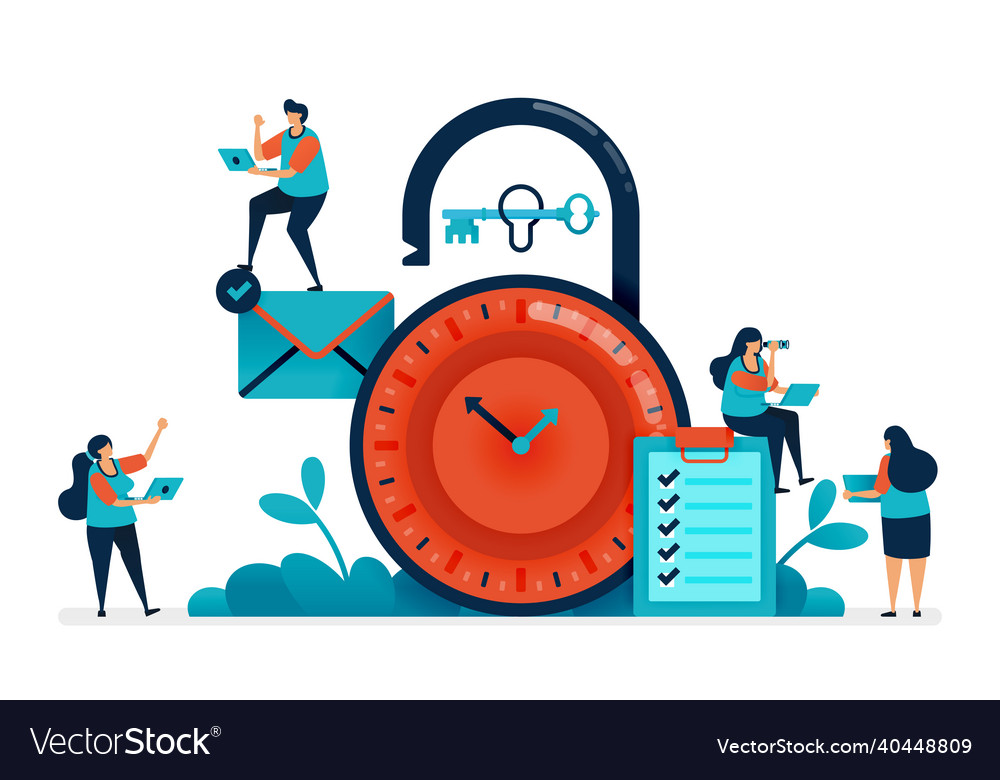 Time management at work multitasking in managing vector image Time management at work multitasking in managing