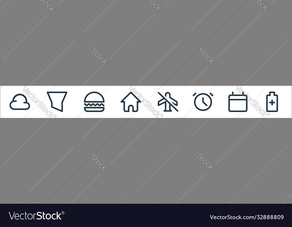 User interface line icons linear set quality vector image User interface line icons linear set quality