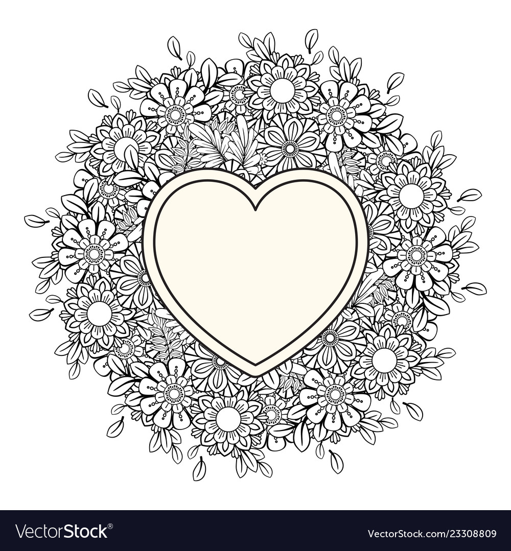 Valentines day coloring page