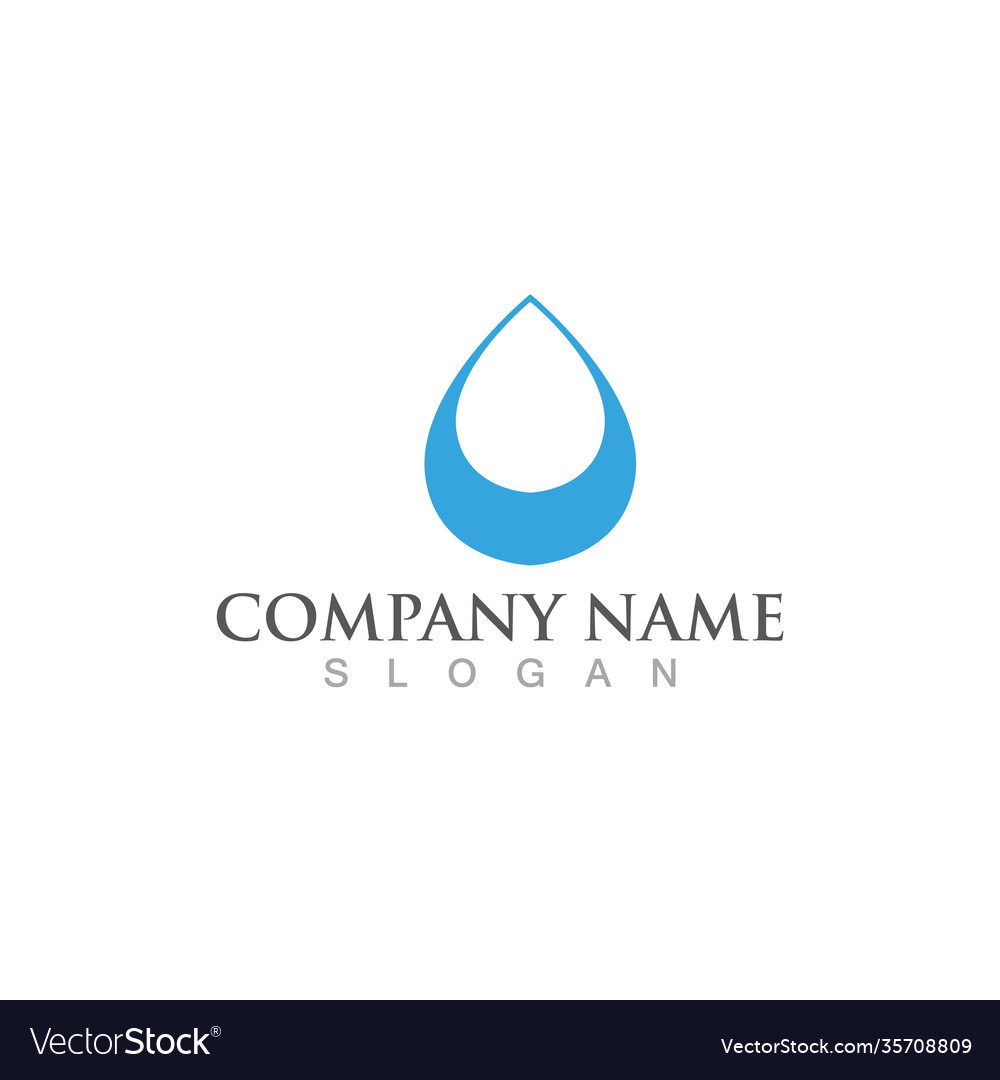 Water drop logo template Royalty Free Vector Image