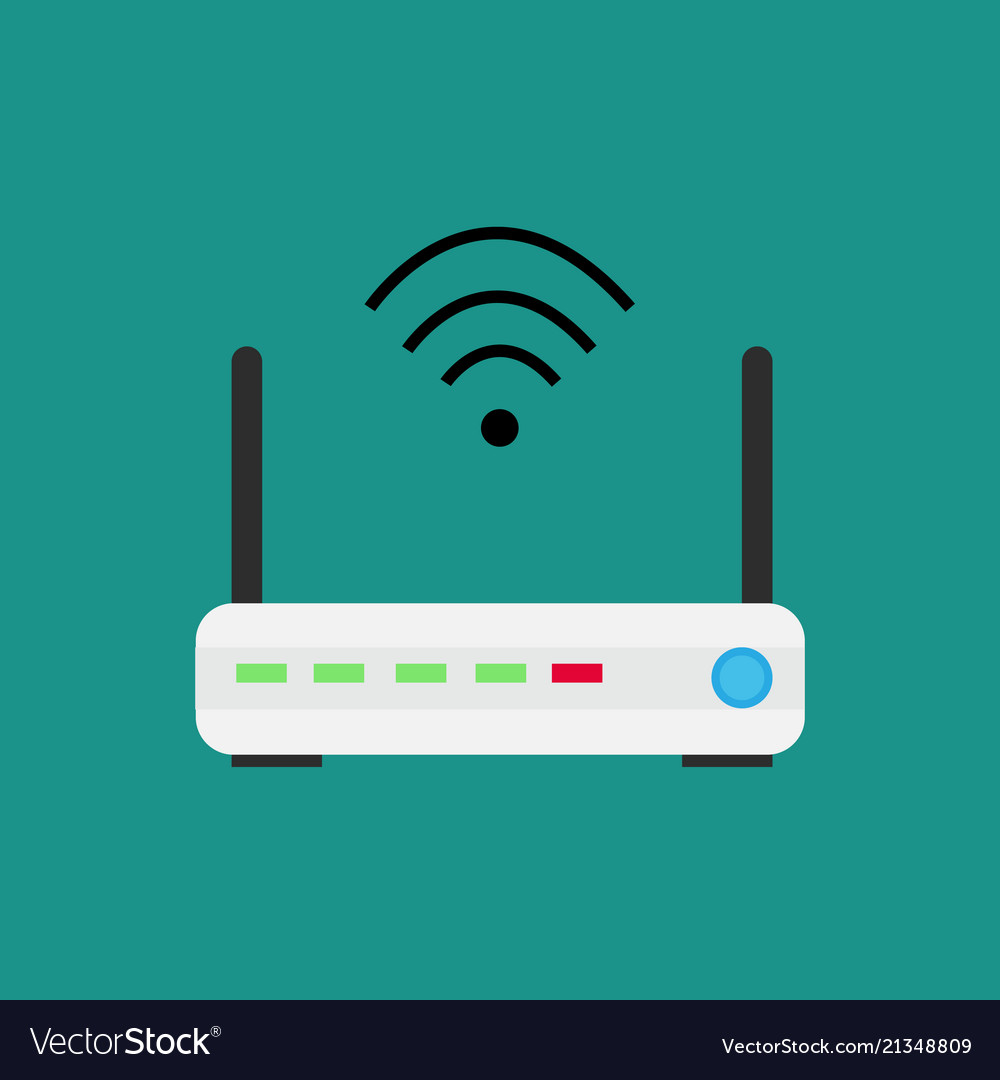 Wireless technology devices isometric router vector image Wireless technology devices isometric router