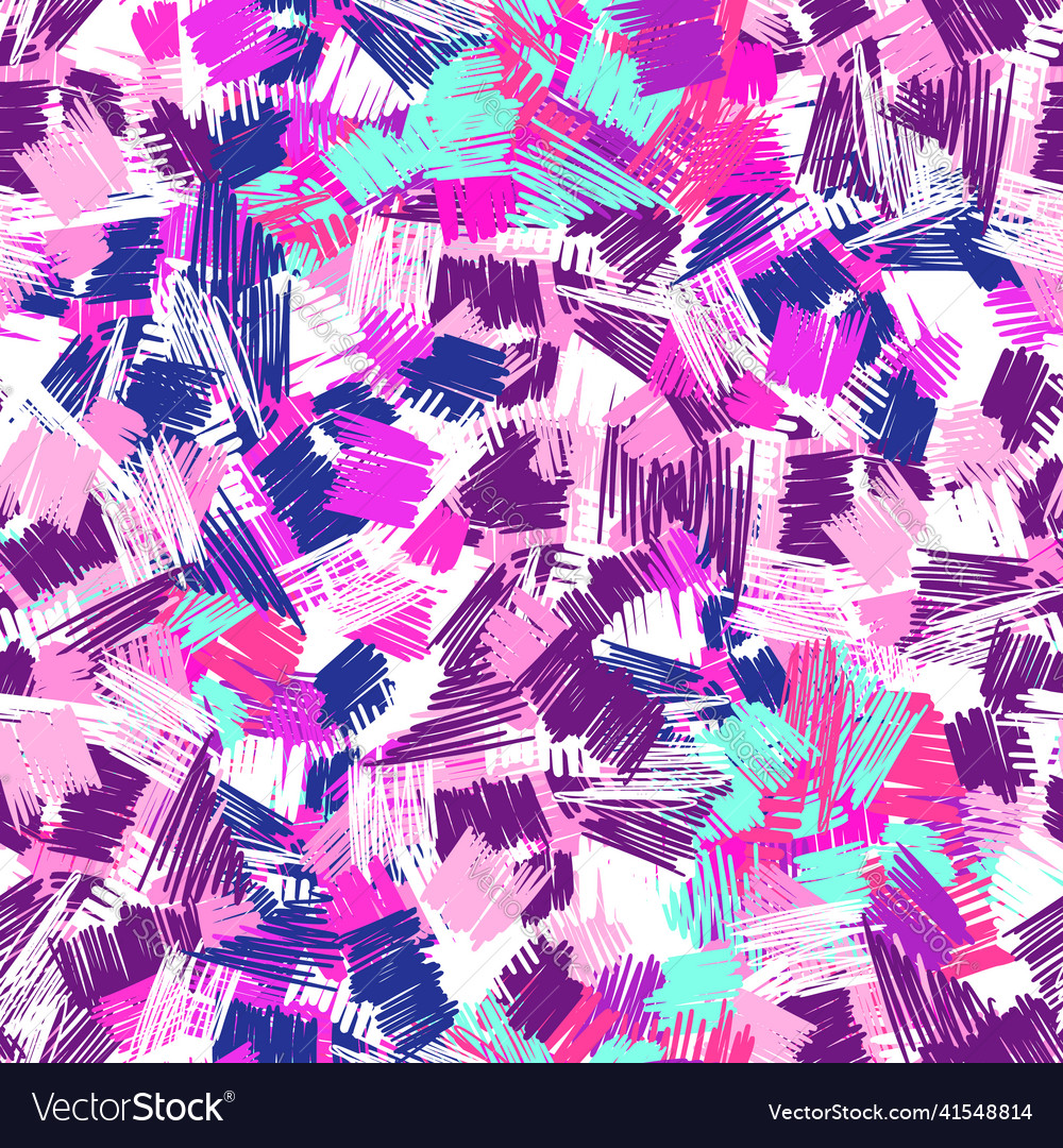 Abstract brush strokes seamless pattern cross Vector Image Abstract brush strokes seamless pattern cross