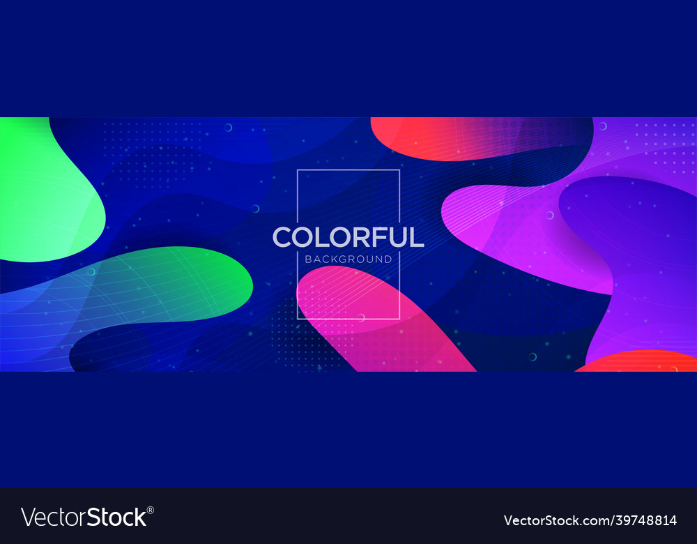 Abstract colorful fluid with dynamic shape vector image Abstract colorful fluid with dynamic shape
