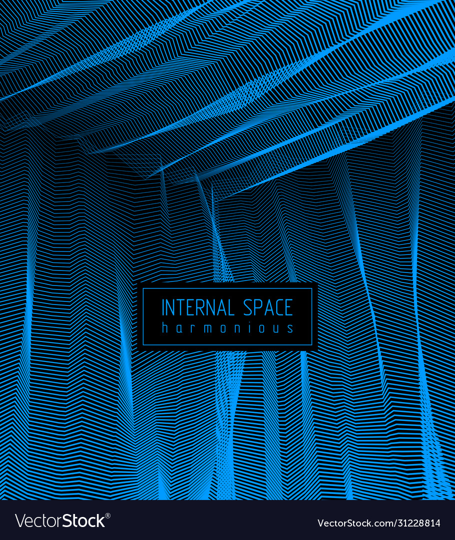 Abstract linear textured art background vector image Abstract linear textured art background