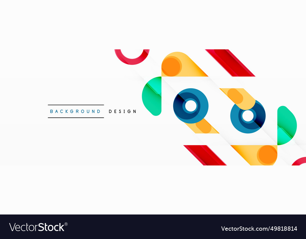 Circle minimal abstract background design vector image Circle minimal abstract background design