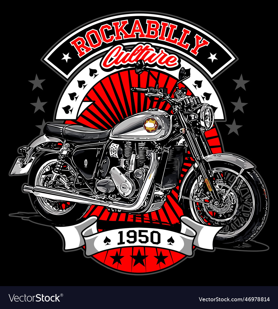 Classic motorbike template for graphic design Vector Image