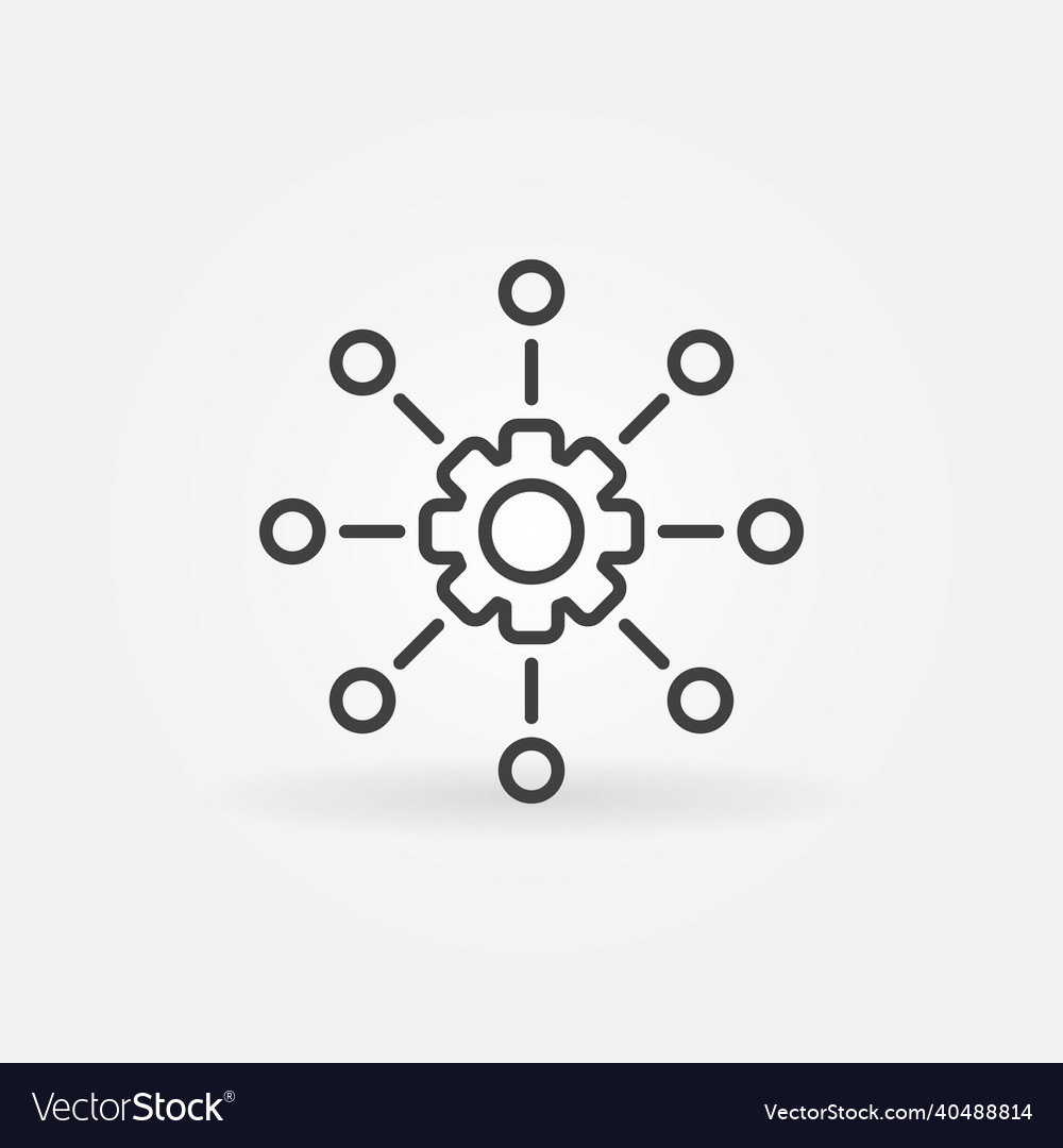 Cogwheel with circles linear settings