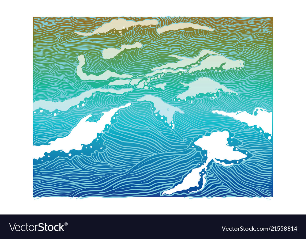 Colourful background wave pattern