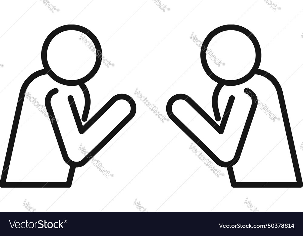 Distance talk risk icon outline surface Royalty Free Vector