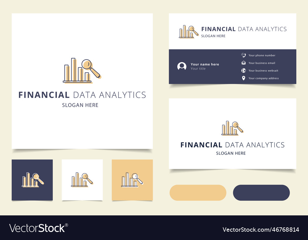 Financial data analytics logo design