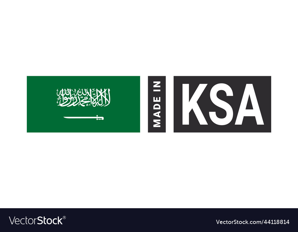 Made in saudi arabia label sign product emblem