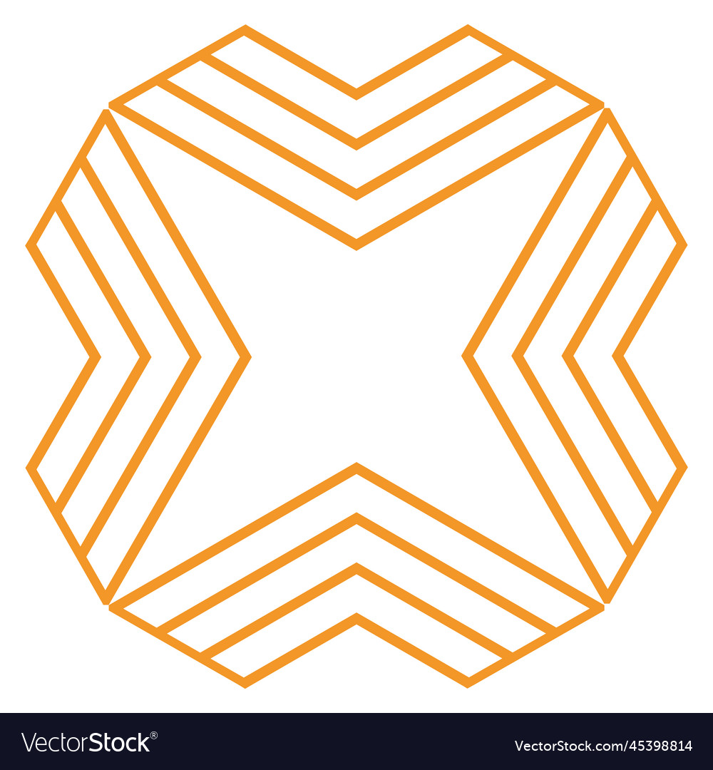 Modern geometric hexagonal shape design