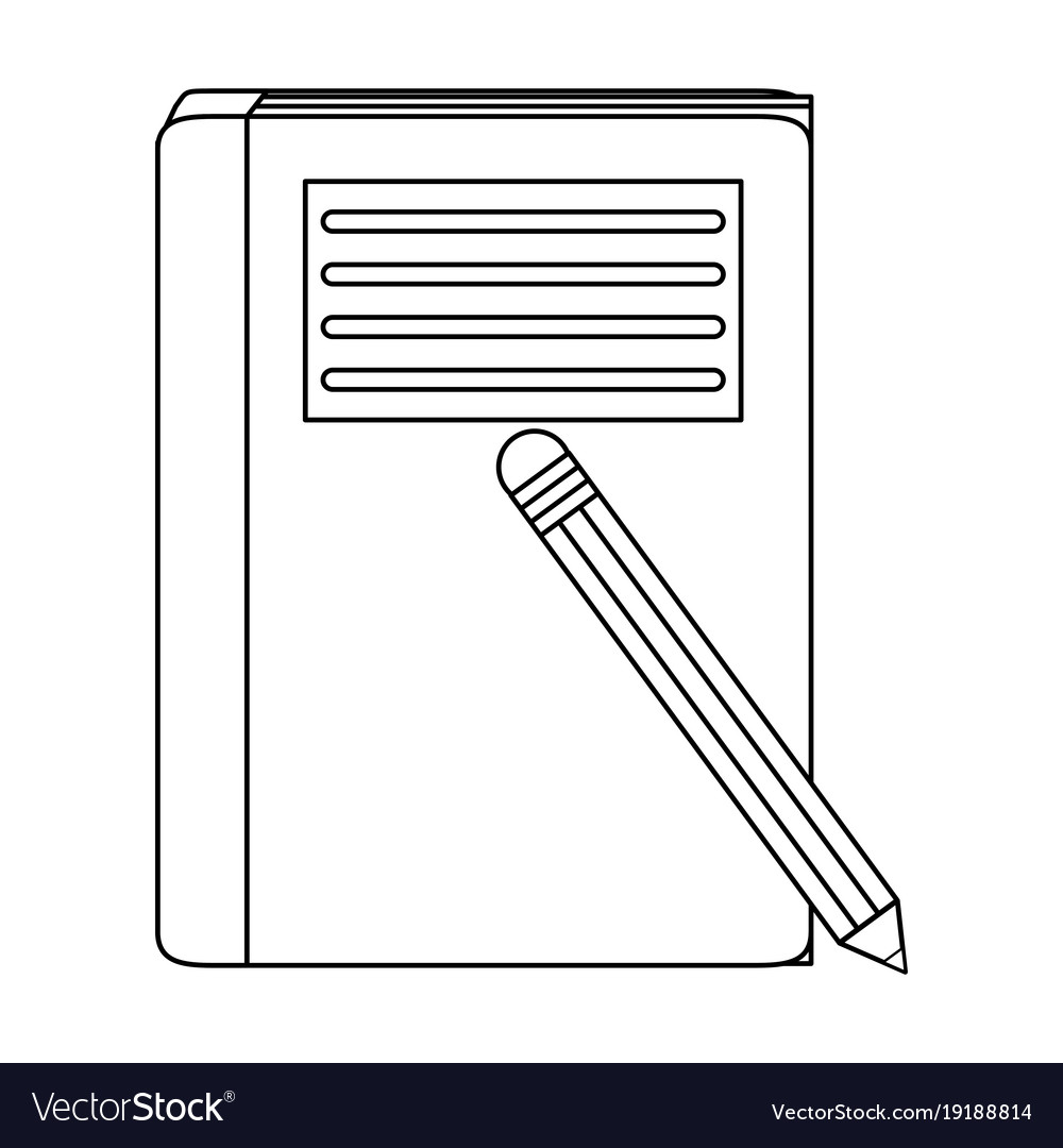 Notebook closed with pencil