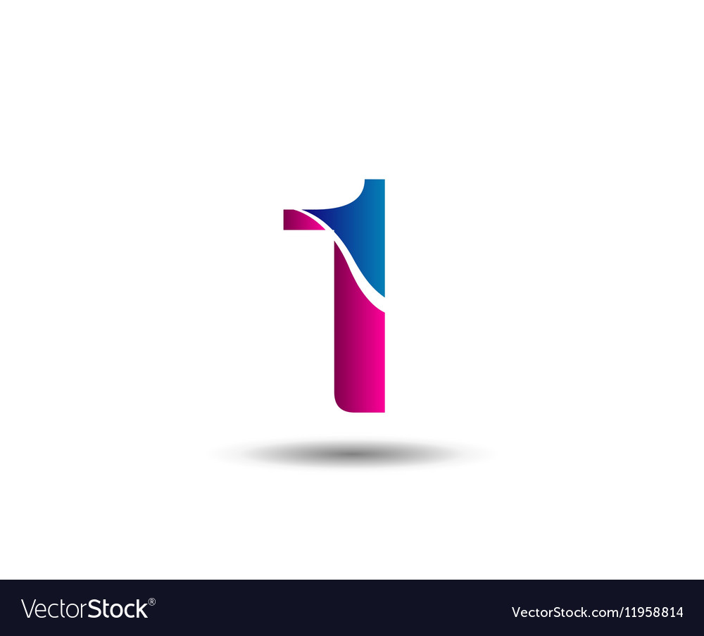 Number one 1 logo icon template