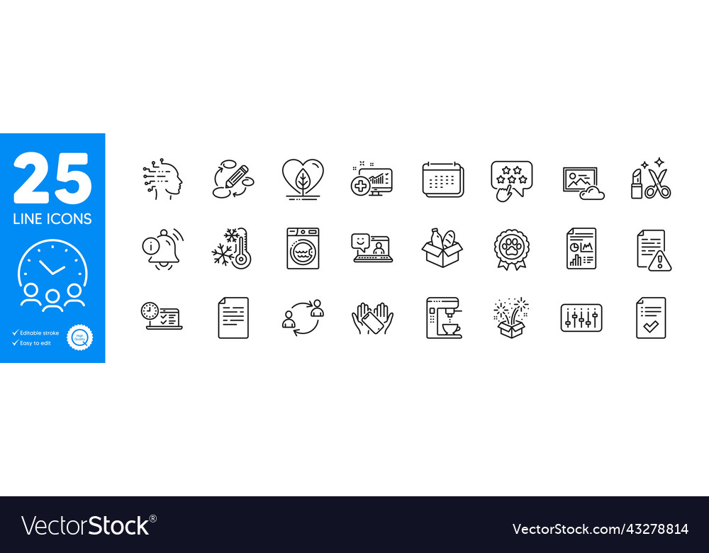 Outline icons set user communication smile vector image Outline icons set user communication smile