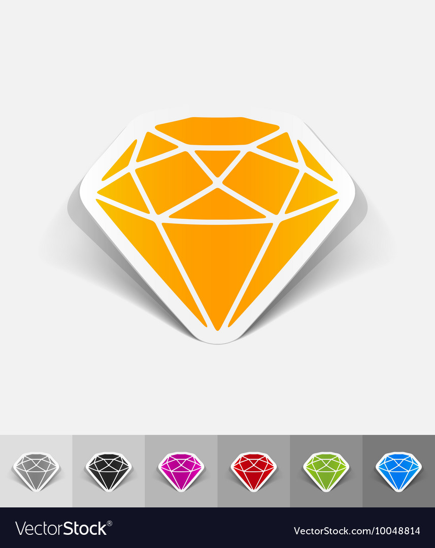 Realistic design element gem