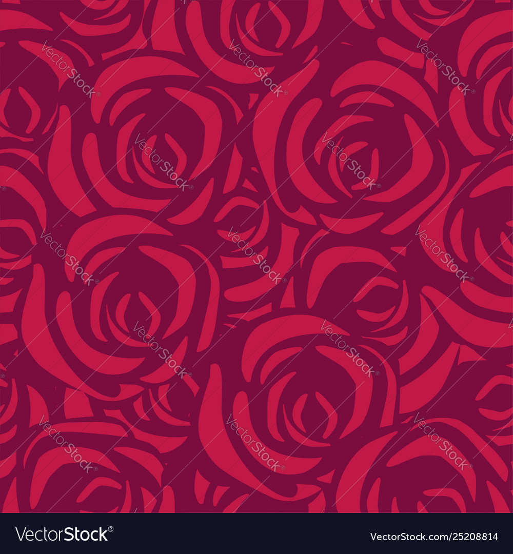 Red Roses Seamless Pattern