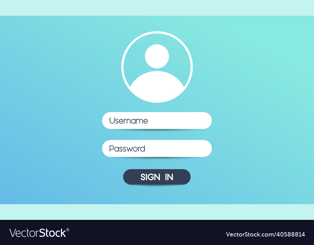 Register page design login form account user Vector Image Register page design login form account user