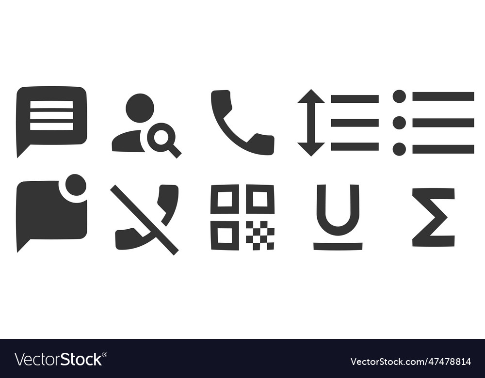 Set of 10 icons text editor collection thin line Vector Image Set of 10 icons text editor collection thin line