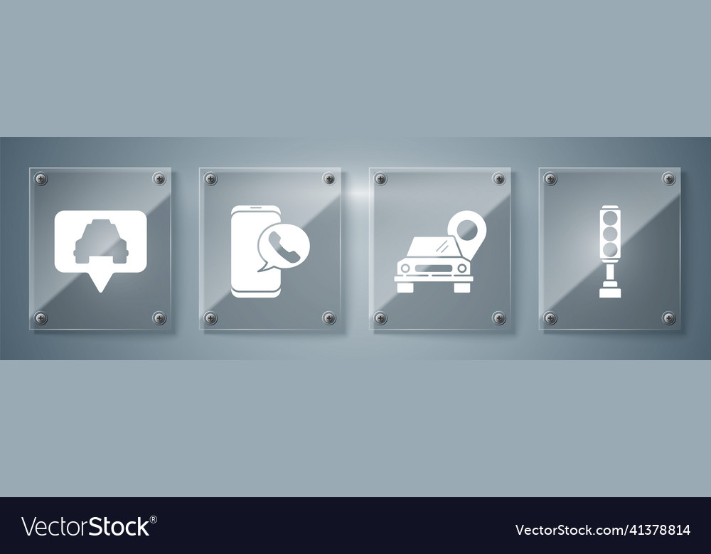 Ampelplaner mit Taxi einstellen vector image Ampelplaner mit Taxi einstellen