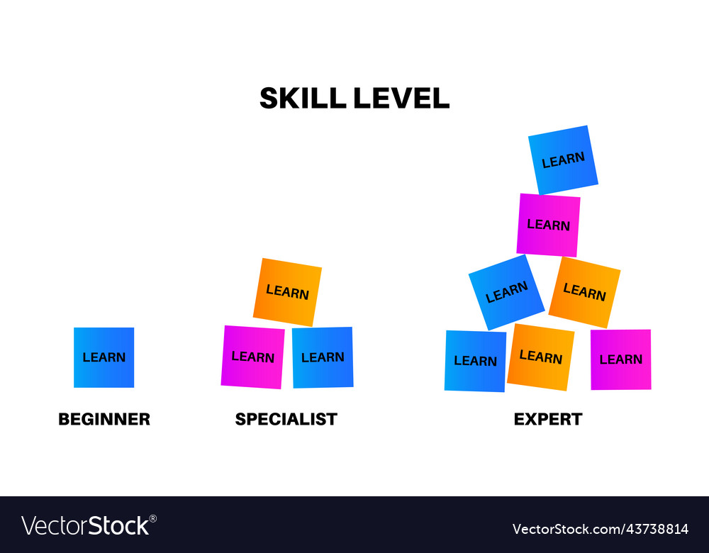 Skill Level Diagram Royalty Free Vector Image - Vectorstock