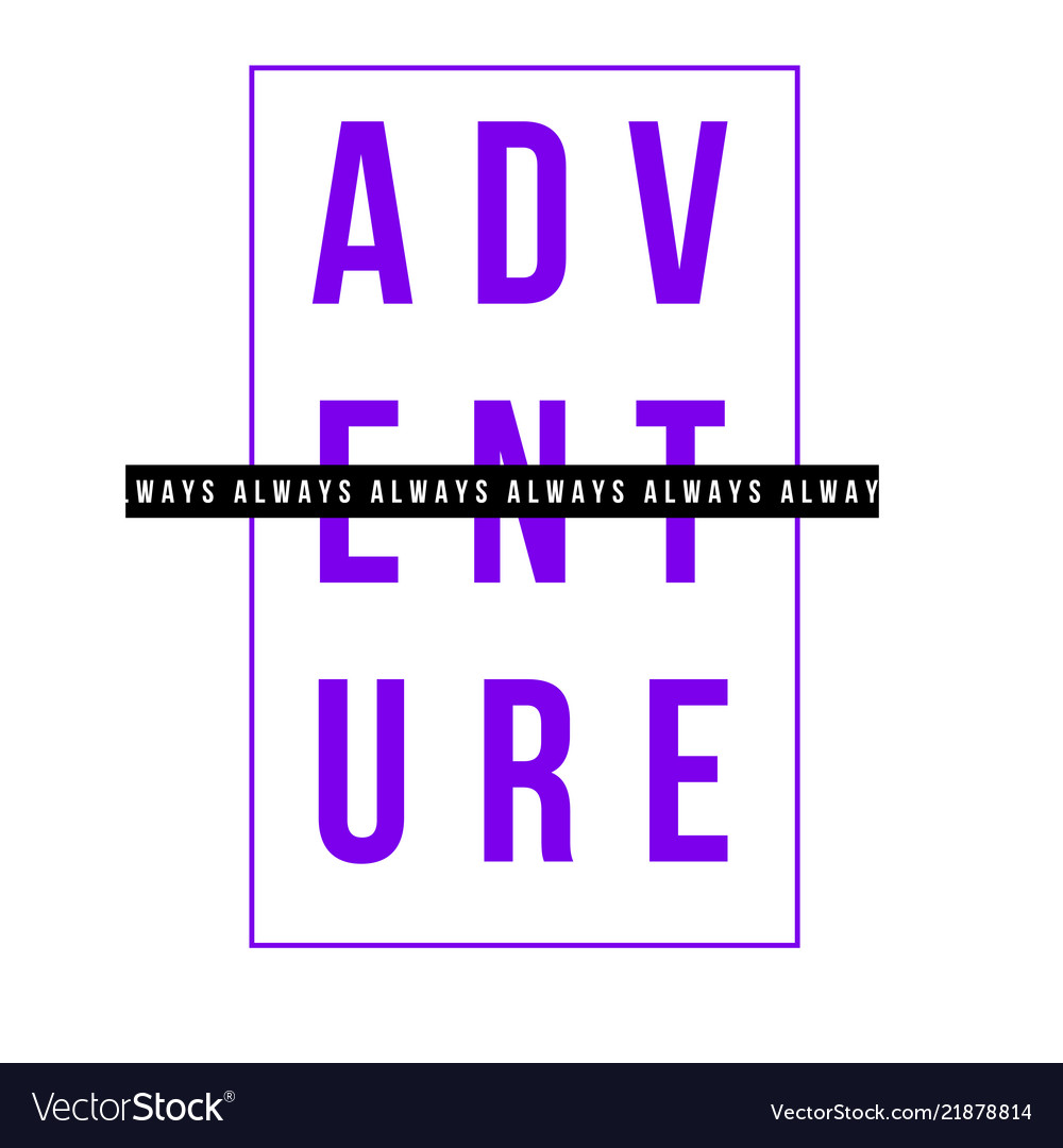 Tee print design with slogan font vector image Tee print design with slogan font