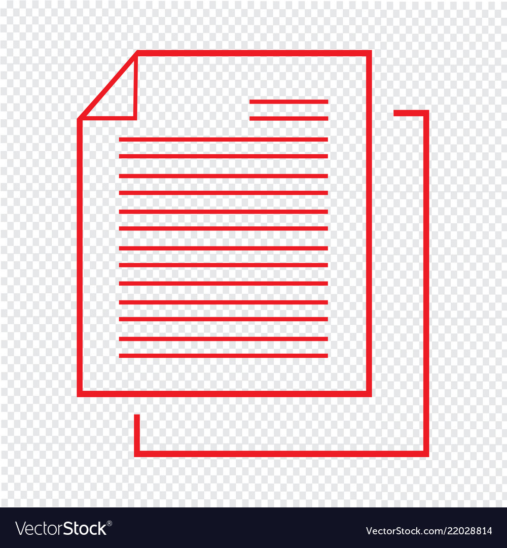 Thin line document icon design