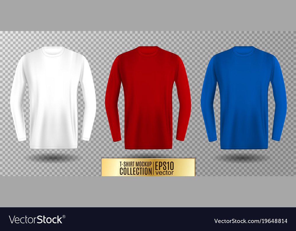 Three Shades Of White Gray And Black Long Sleeve Vector Image