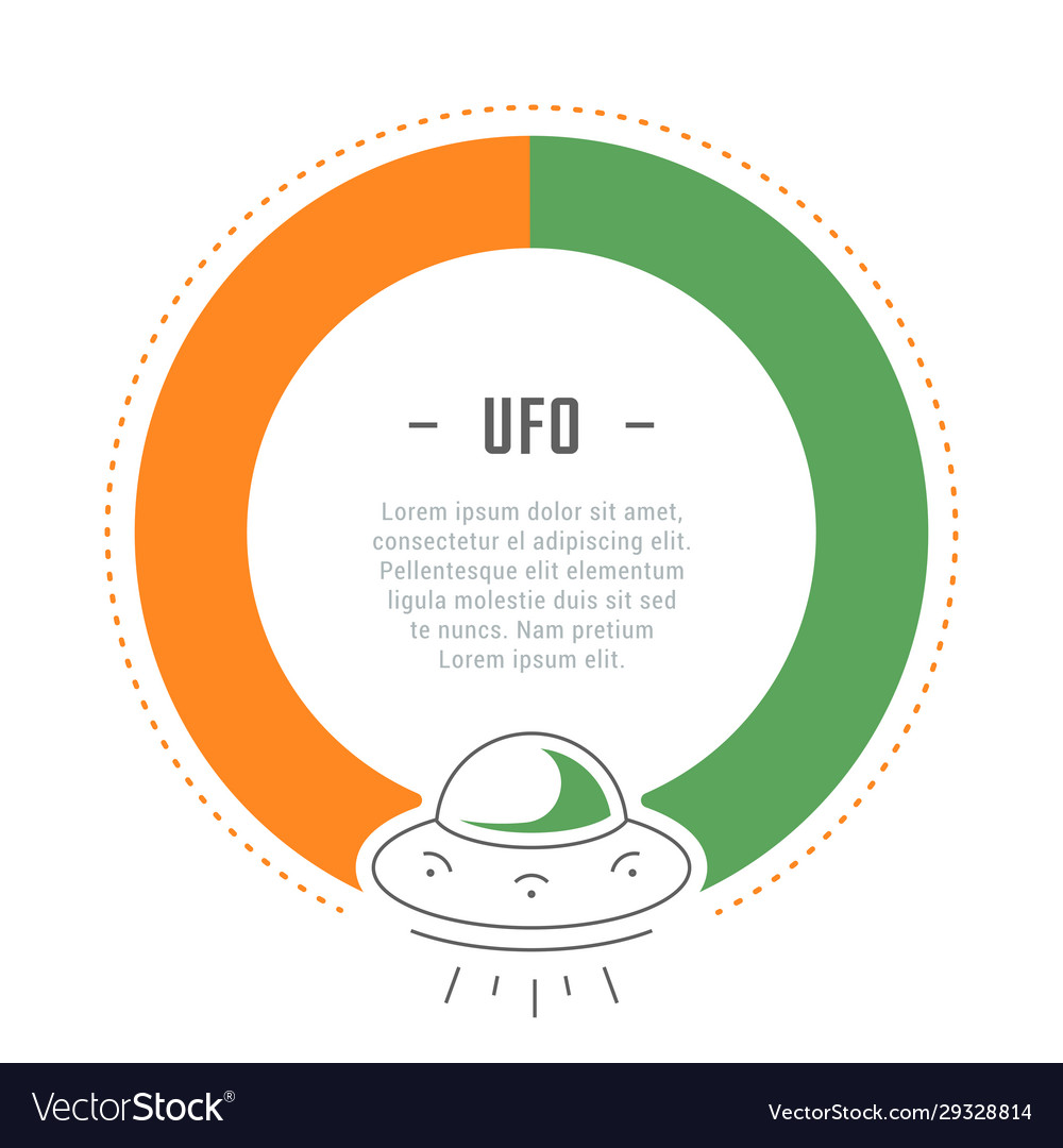 Website banner and landing page ufo Royalty Free Vector