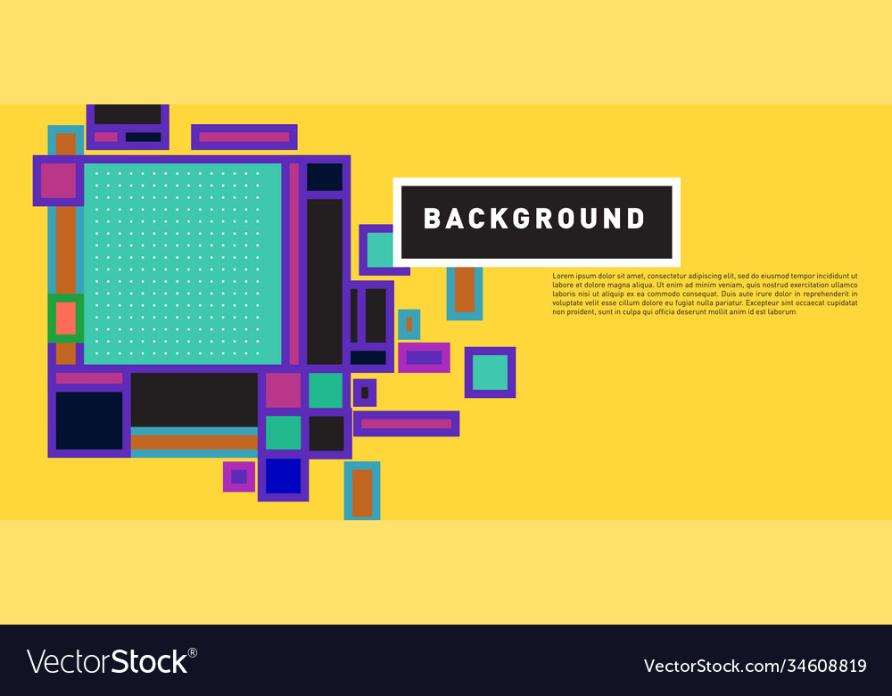 Abstract colorful rectangle background for banner