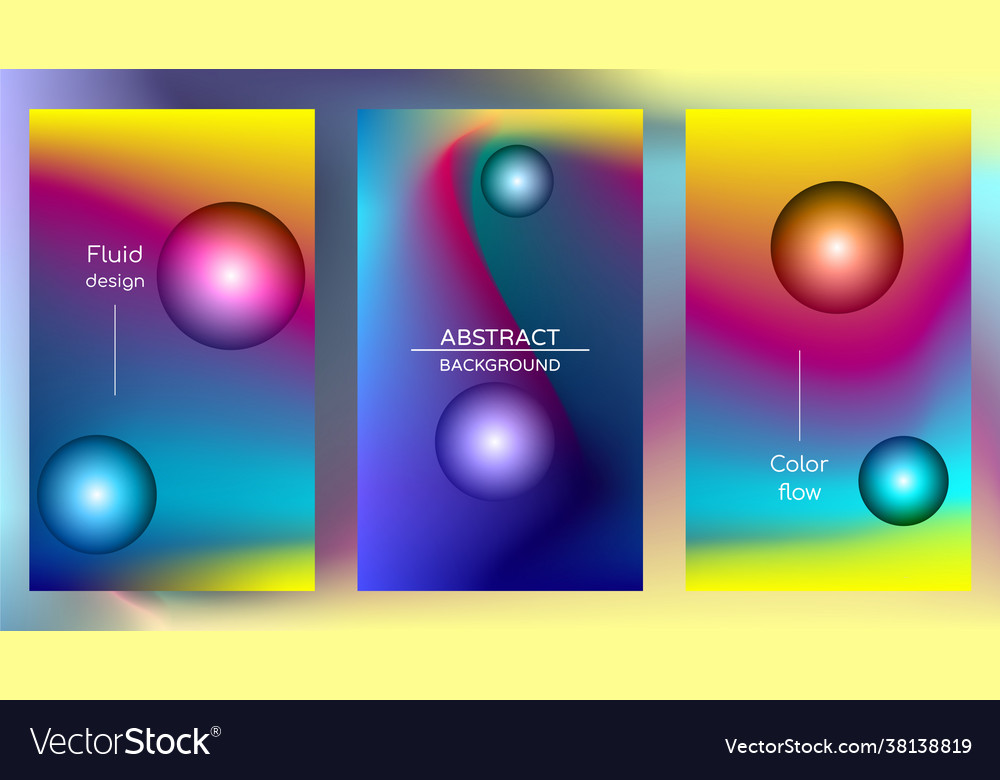 Abstract holographic poster gradient mesh