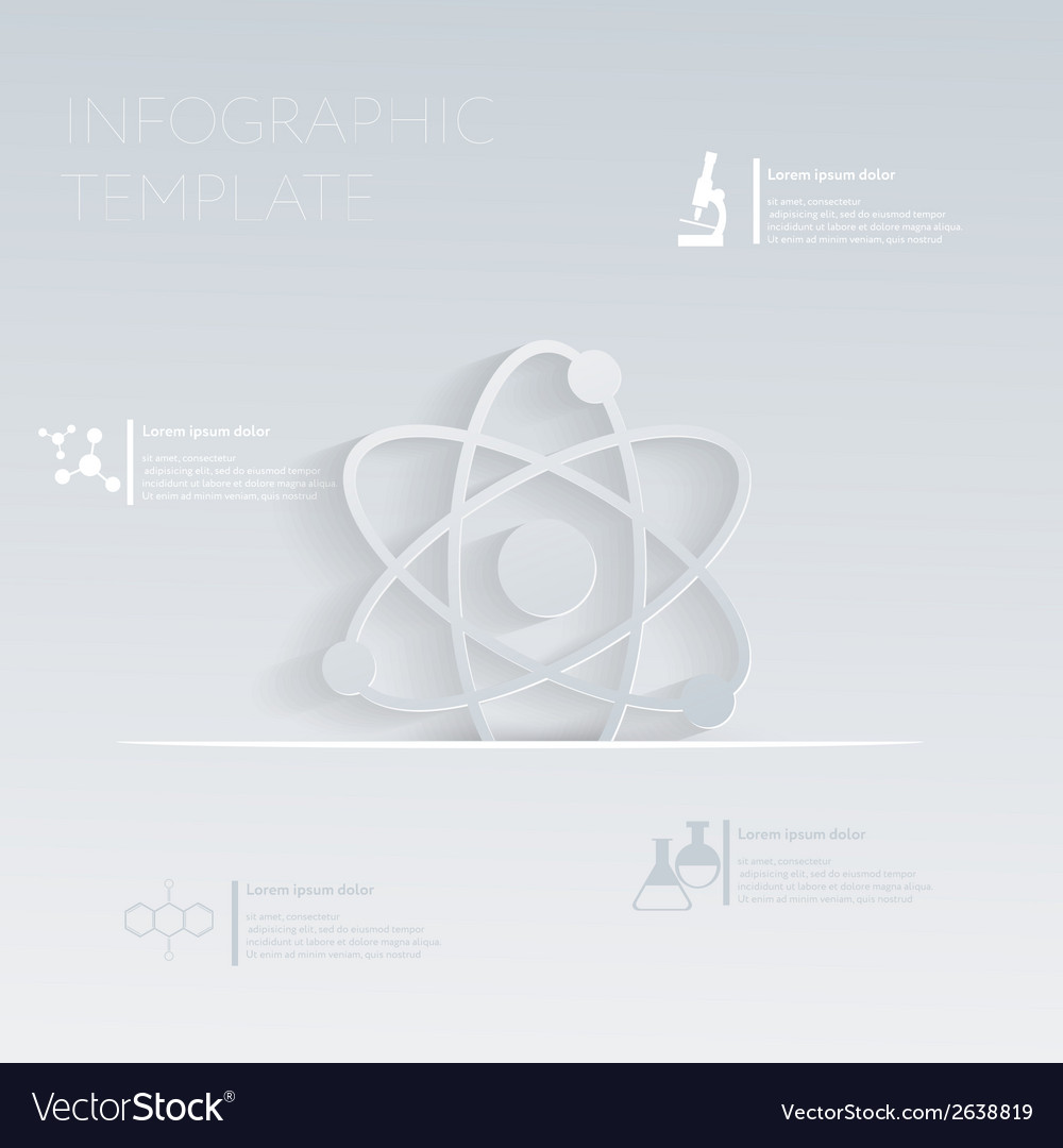 Atom molecule template graphic or web