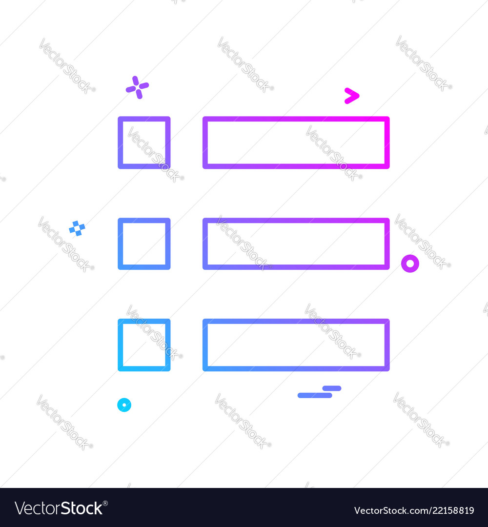 Bullet list menu options icon design