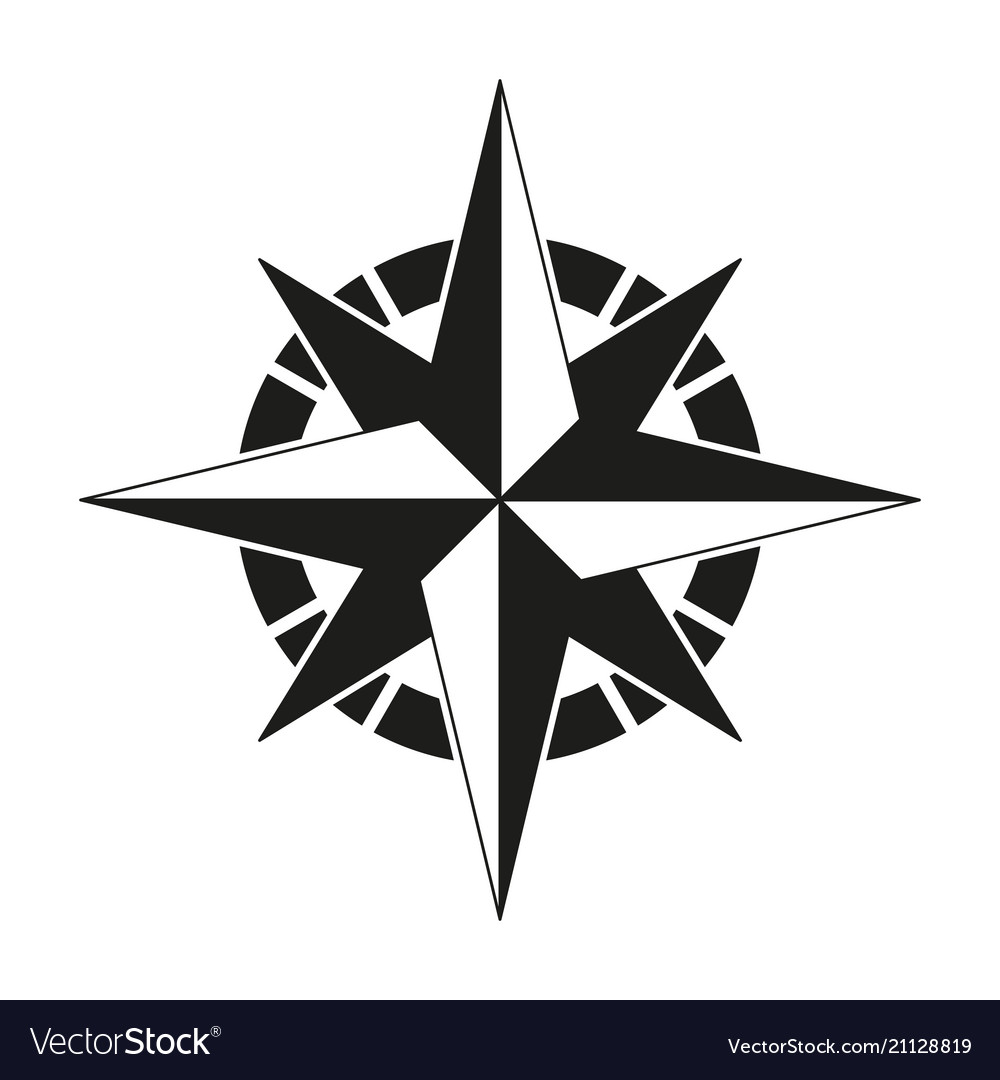 Compass of black icon