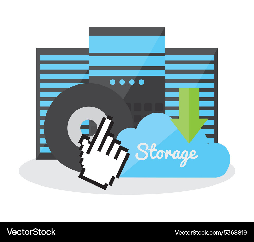 Data storage center Royalty Free Vector Image - VectorStock