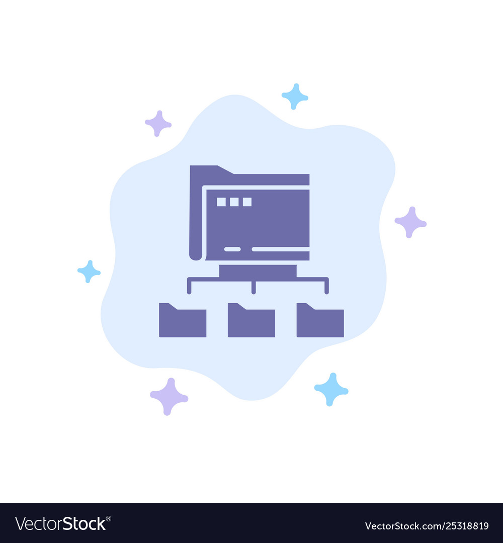 Folder folders network computing blue icon vector image Folder folders network computing blue icon