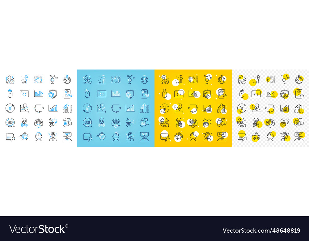 Icons set of swipe up graph chart vector image Icons set of swipe up graph chart