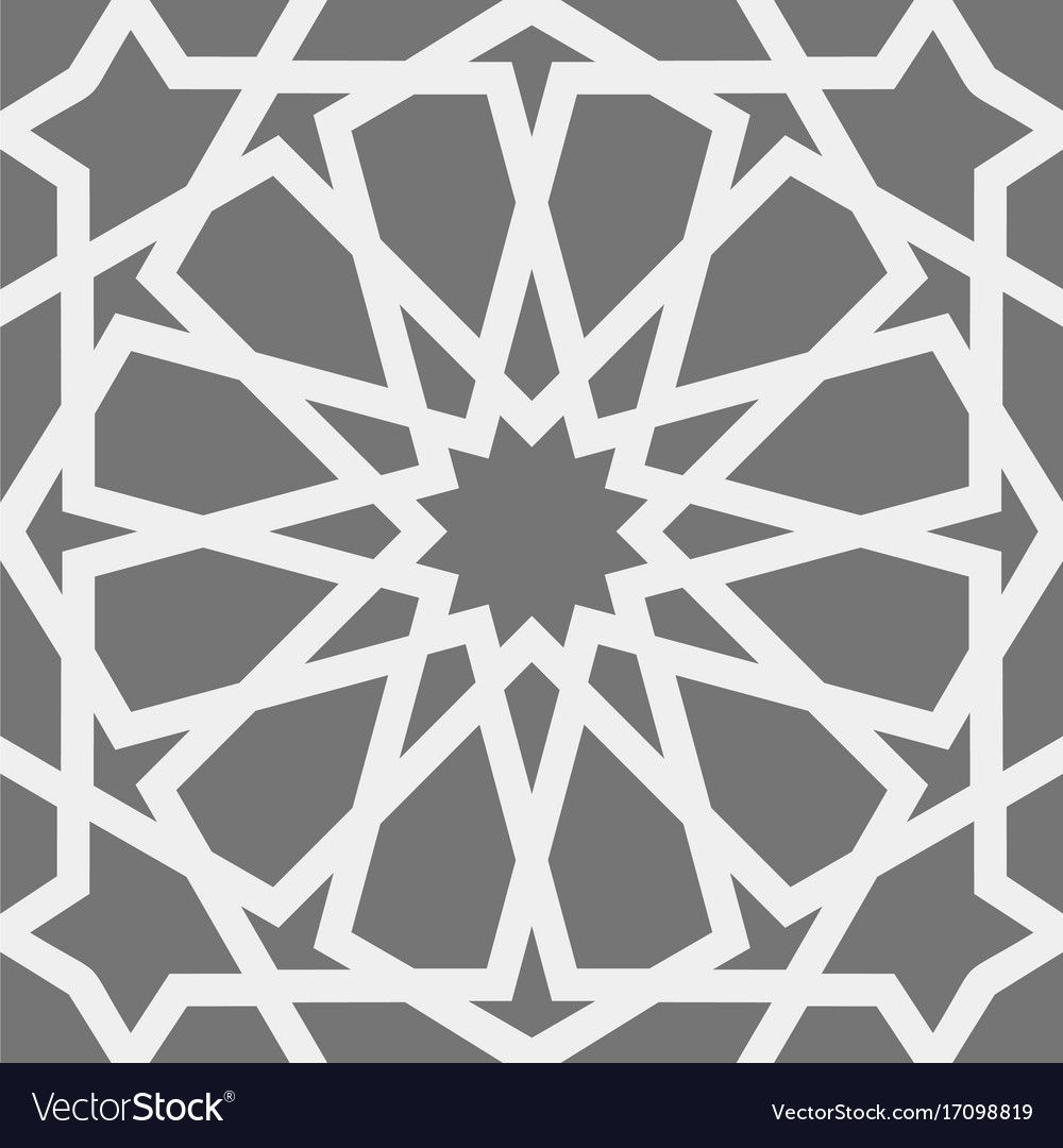 Islamic Pattern Seamless Arabic Geometric Vector Image