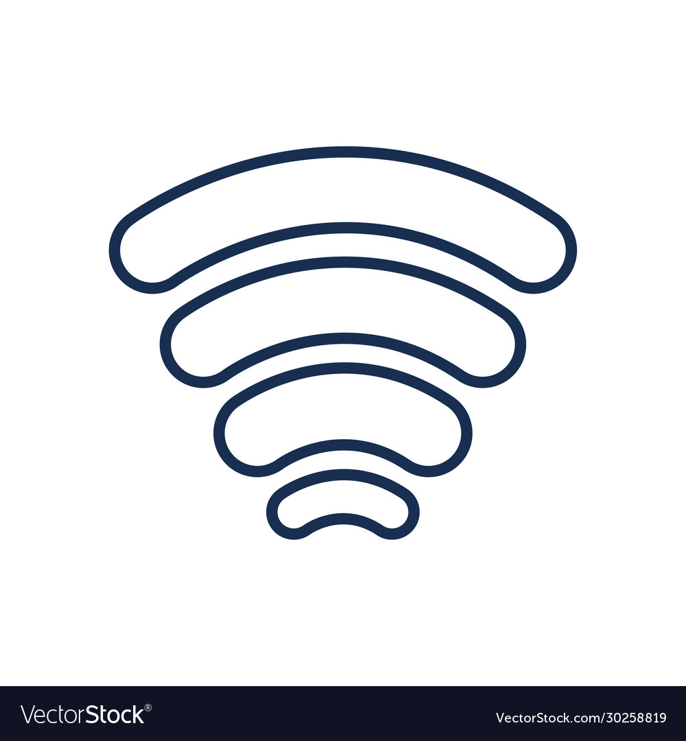 Isolated wifi zone line style icon design