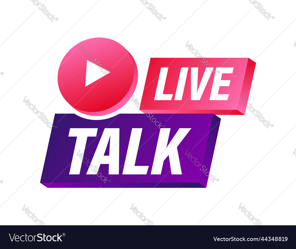 Live talk element for broadcasting video stream