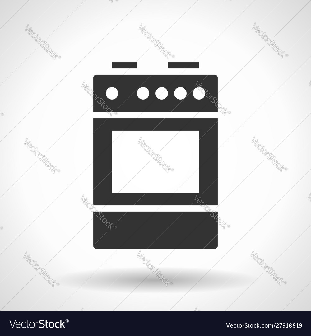 Monochromatic cooker icon with hovering effect