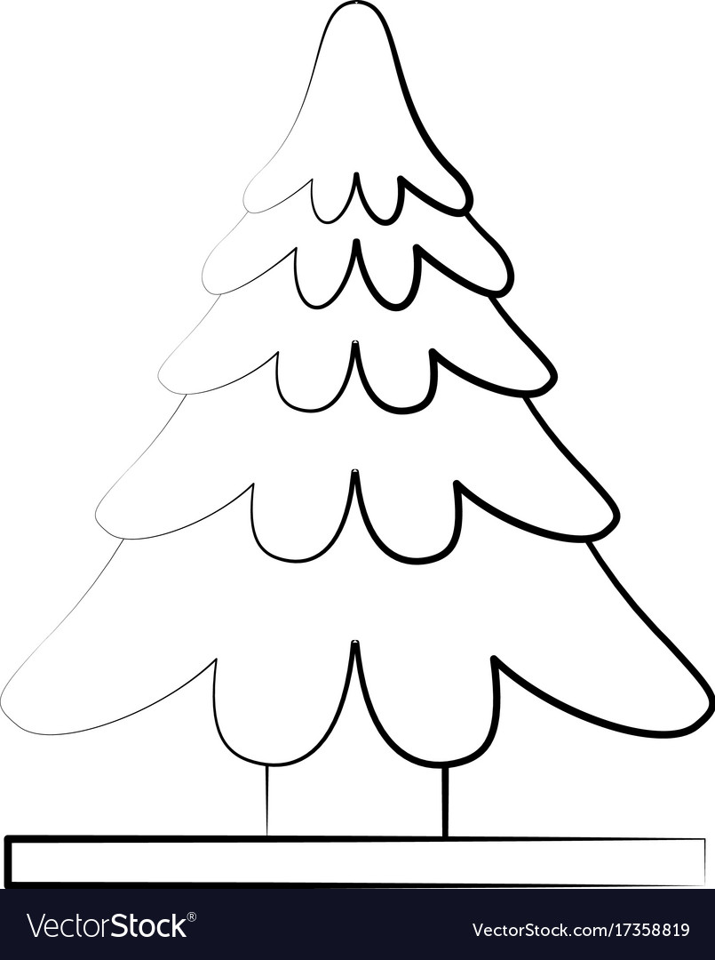 Pine tree icon image Royalty Free Vector Image