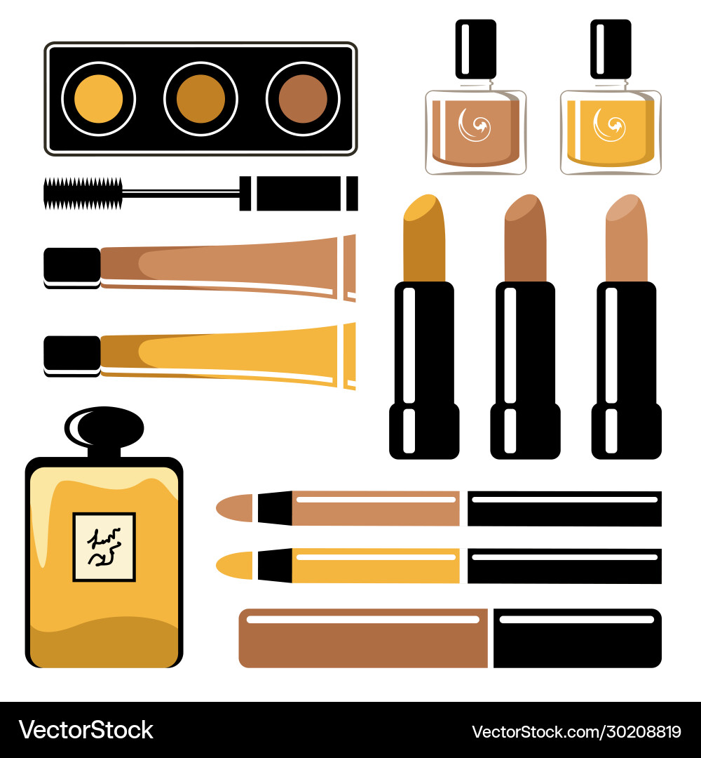 Set cosmetics on a white background Royalty Free Vector