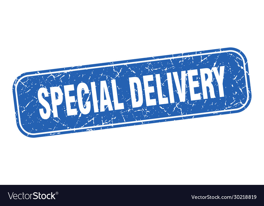 Special delivery stamp square
